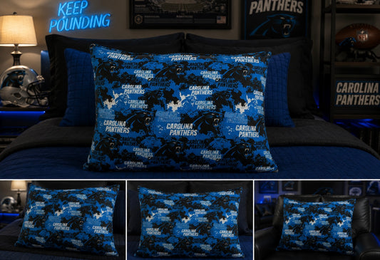 Carolina Panthers “Keep Pounding” Handmade Pillow