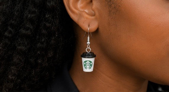 Coffee Lover Mini Cup Dangle Earrings
