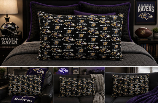 Baltimore Ravens Double-Sided Handmade Pillow