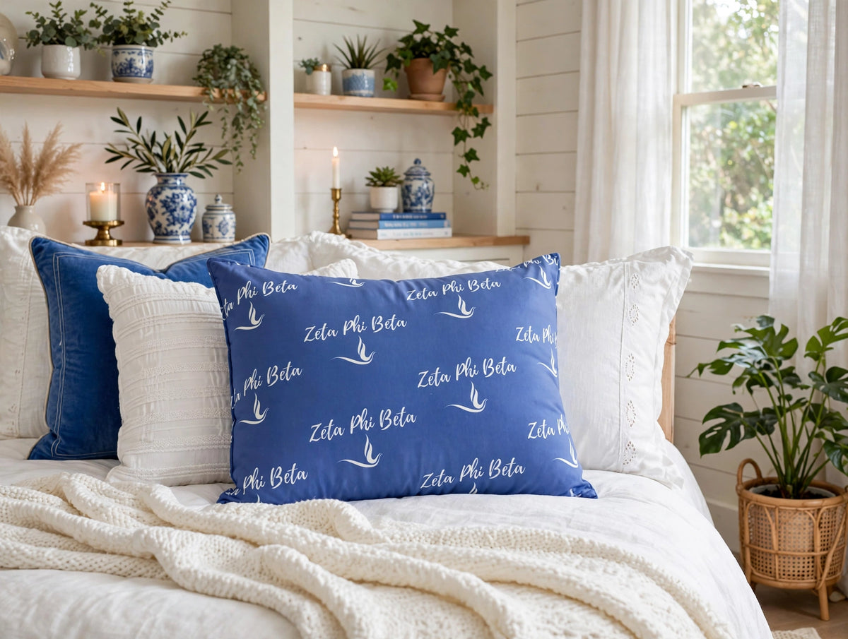 Zeta Blue Dove Handmade Pillow