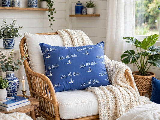 Zeta Blue Dove Handmade Pillow